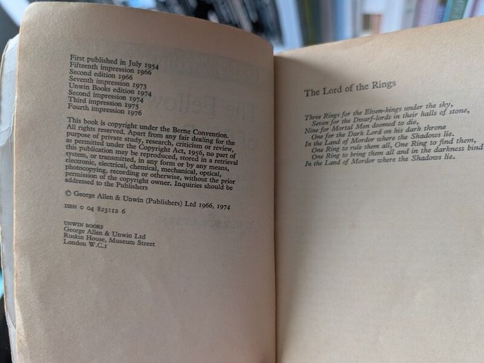 Vintage 1976 The Lord of the Rings Trilogy by J.R.R. Tolkien (George Allen & Unwin)