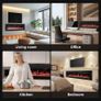 50"/127cm Electric Fireplace - Adjustable 12 Color Flame & Crackling Sound, 900W/1500W Fire Place with Precise 15-30 C Thermostat, Intuitive Touch Screen & Remote, Perfect for Media Walls Image 5