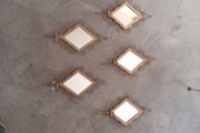 Mid Century Mirror Backed Candle Sconces x 5