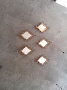 Mid Century Mirror Backed Candle Sconces x 5