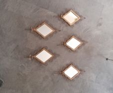 Mid Century Mirror Backed Candle Sconces x 5