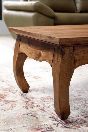 Large Solid Sheesham Coffee Table 110 x 60cm Handmade Wooden Table