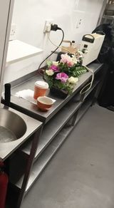Stainless steel catering prep table/shelves