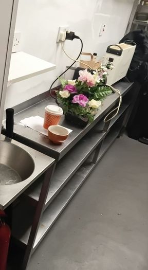 Stainless steel catering prep table/shelves