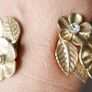 Unique Vintage Floral Cuff Bracelet Image 8