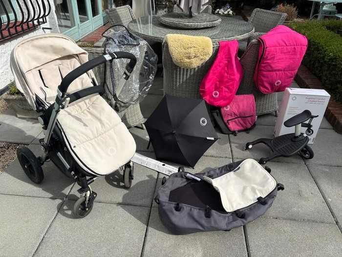 Bugaboo Cameleon Complete Bundle | Bassinet | Wheeled Board | Genuine Accessories