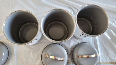 Coffee, tea, sugar tins