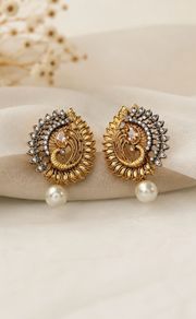 Beautiful peacock style earrings