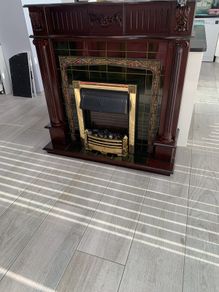 fireplace with electric fire