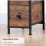 Slim Bedside Table Set of 2 with Charging Station Image 2