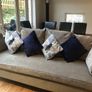 Cornelia Night Sofa Grey and dining table Image 2
