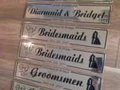 Wedding number plates