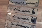 Wedding number plates