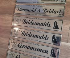 Wedding number plates
