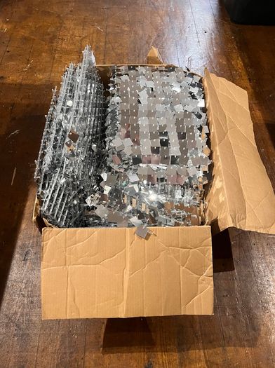 60 Silver Clip-Together Shimmer Wall Panels