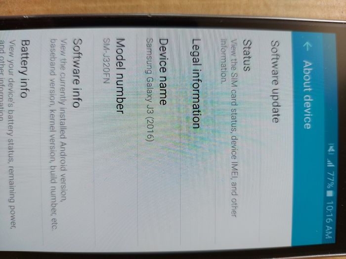 Samsung Galaxy J3(6) 2016, Model SM-J320FN, 8GB, in very good condition and working as should