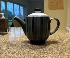 Denby Langley Jet stripes teapot