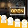 16"x 9" Adjustable Brightness Open Signs for Business, Ultra Bright Lighted Sign Open Powered by USB with ON/OFF, Electric Light up Sign for Stores, Restaurants, Retail Shops, Bar (Horizontal) Image 5