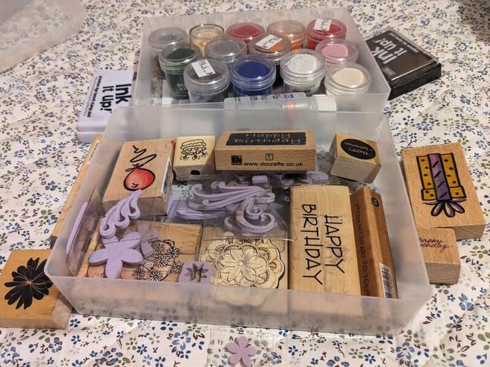 Bundle of stamps and embossing powder