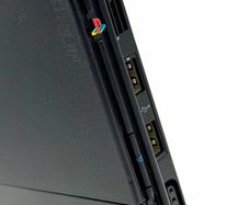 PlayStation 2 Slim in Black with Official Sony Controller