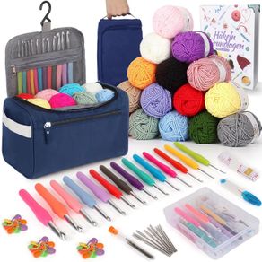 Brand New Coopay 73-Piece Crochet Set for Beginners with Yarn and Accessories