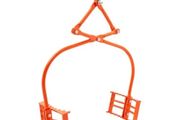 24in Stone Lifting Tongs, 2-Claw Rock Tongs, Heavy Duty Steel Log Tongs, 1100LBS Lifting Capacity, Swivel Log Grapple, Serrated Claw Design
