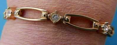 Vintage Gold Plated Bangle Bracelet  L-7,5"
