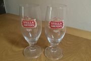 2 Stella Artois Stem Glasses