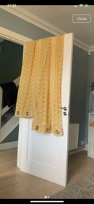 mustard ring top curtains