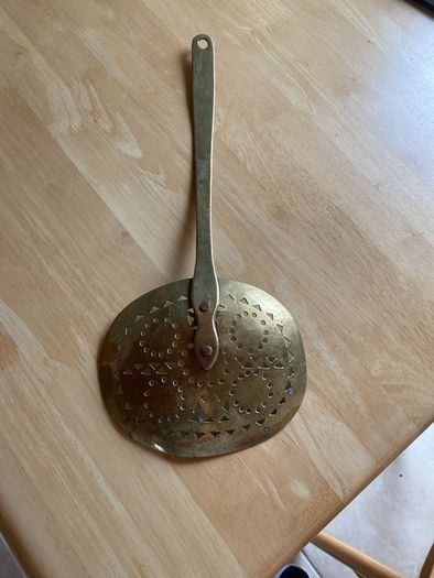 Vintage brass decorative large spoon