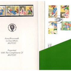 1993 Ireland Christmas An Post "Ministerial Pack" include Mint Never Hinged stamp set and first day cover