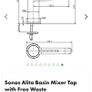 Sonas Alita Basin Mixer Bathroom Tap Chrome Image 4
