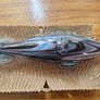 Vintage 1970s red and grey glass Murano style ornamental fish collectable kitsch glass-Length 23cm Image 3