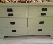 Modern Olive/Sage Green 6-Drawer Chest of Drawers
