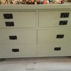Modern Olive/Sage Green 6-Drawer Chest of Drawers