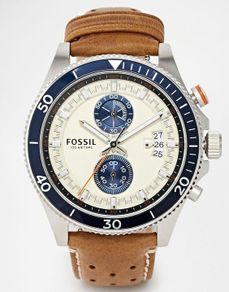 Fossil  Wakefield Chronograph Brown Leather Watch