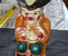 Old Large Character Mug or Jug, Postage Available or Collection, collectible jugs commonly feature characters in 18th-century costumes with a distinct tricorn hat forming the spout