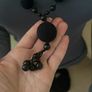 Handmade black crochet necklace Image 3