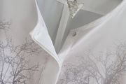 H&amp;M Grey and Pink Print Blouse Sz 44 (Fit 12-14UK)