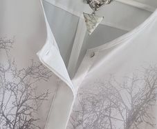 H&M Grey and Pink Print Blouse Sz 44 (Fit 12-14UK)
