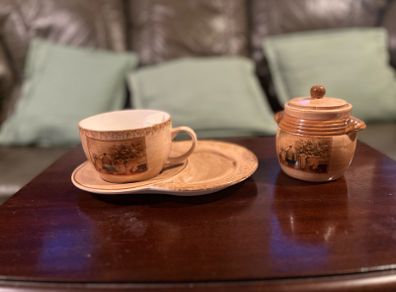 Cup, plate and sugar bowl set