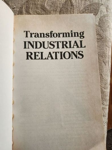 Transforming  Industrial Relations. By Lloyd Ross Firum. Pluto Press. Paperback In Good Condition. 38