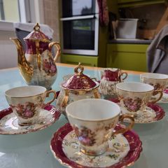 Minature Vintage Porcelain Tea Set Pearlized