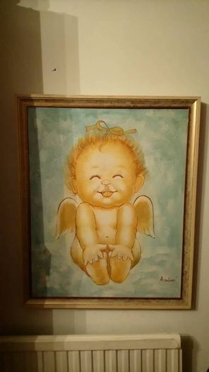 Original Oil Painting - Cherub pictures