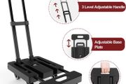 Folding Hand Truck Dolly, Portable Dolly for Moving, 230KG Trolley Dolly with 6 Wheels &amp; 2 Bungee Cords for Luggage, Travel, Moving, Shopping, Office Use MULTIPLE COLOURS AVAILABLE (FREE POSTAGE)