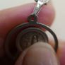 Antique Sterling Silver Catholic Saint Miraculous Mary Lourdes religious pendant and Necklace length 24" - 5,5g Image 10