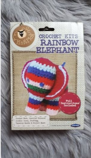 Rainbow Elephant Crochet Kit