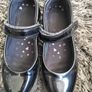 Girls Black school Shoes Size 3 Image 4