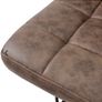 Set of 2 Height Adjustable Bar Stools  Vintage Brown Faux Leather Breakfast Bar Chairs with Backrest & Footrest Image 3