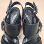 womens RALPH LAUREN sandals black leather block heels strappy buckle shoes Size UK 3.5 B EU 36.5 Image 5